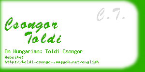 csongor toldi business card